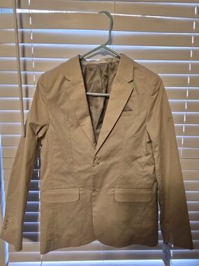 Classic Tan Blazer - Single-Breasted Suit Jacket